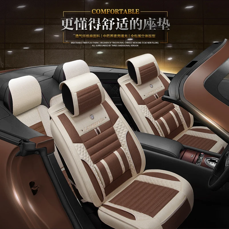 Lao Dian Jia чехол для автокресла лен 6D автомобильный Стайлинг Toyota Camry 40 Corolla RAV4 Verso FJ Land