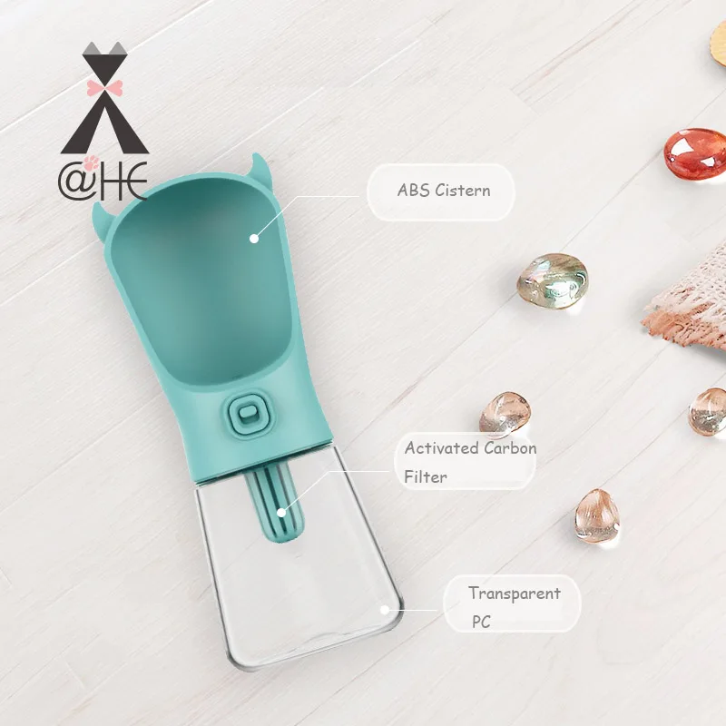 @ HE бутылка для воды собак путешествие Прогулка с активированным углем фильтр