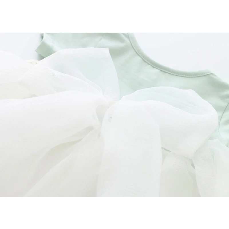 Блестящие сладкий Летнее платье для маленьких девочек принцессы с бантиком