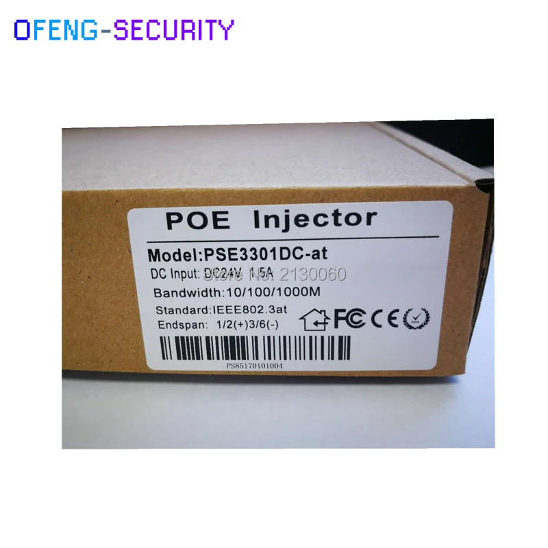 Стандартный инжектор POE IEEE802.3af/at 2 порта Gigabit RJ45 Однопортовый гигабитный Инжектор