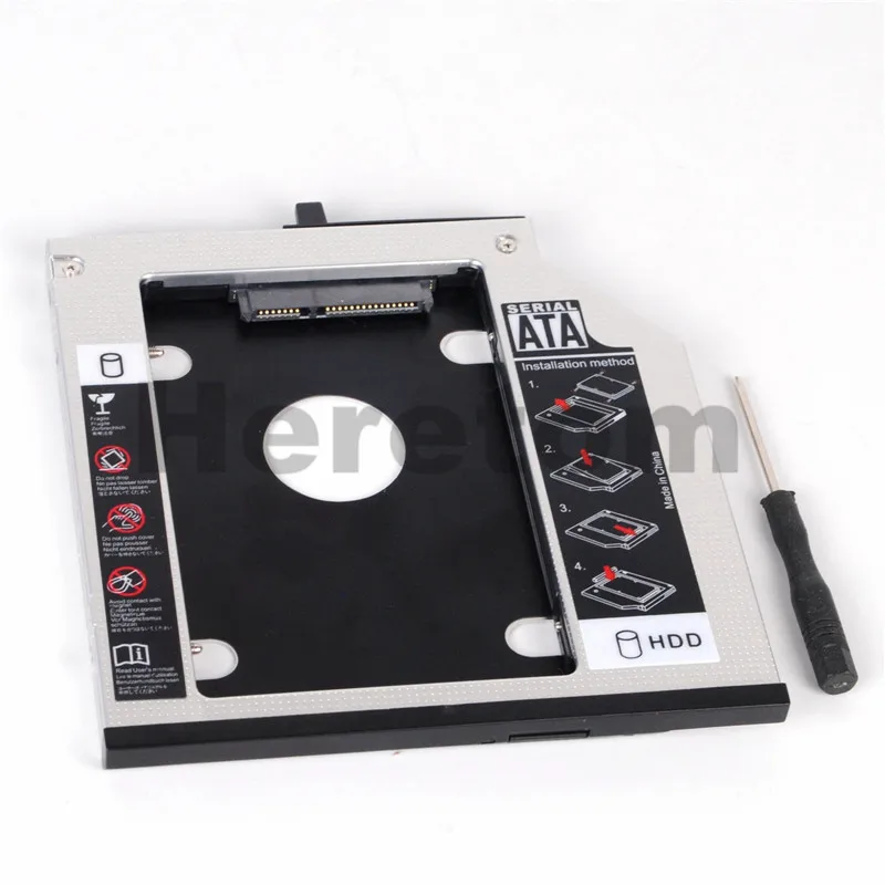 Heretom алюминиевый 2-й жесткий диск HD HDD SSD Caddy для IBM Lenovo ThinkPad T400 T400s T410 T410s T410i T410si |