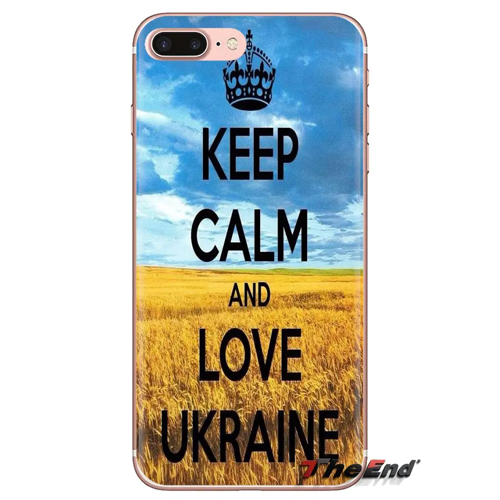 Keep calm and love Ukraine печать для iPod Touch Apple iPhone 4 4S 5 5S SE 5C 6 6S 7 8 X XR XS Plus MAX прозрачный чехол из