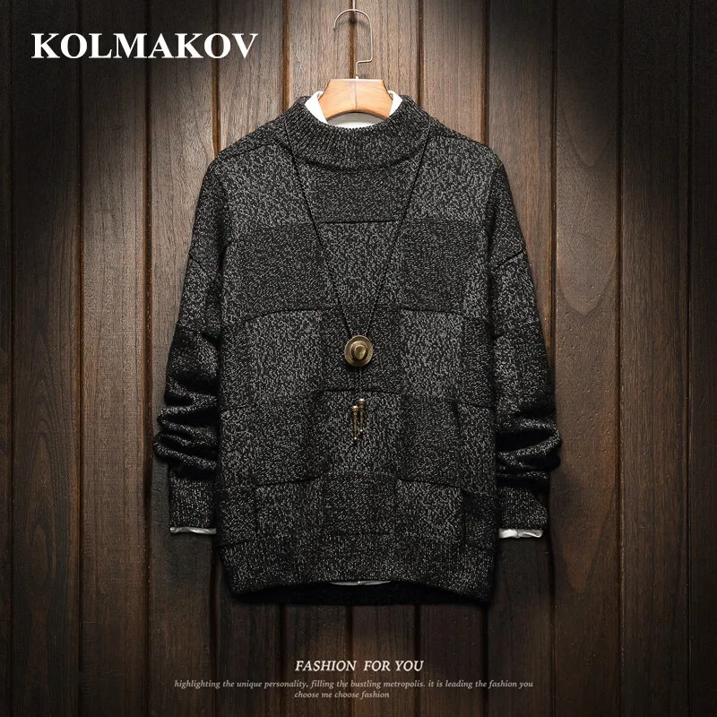 Мужской вязаный свитер KOLMAKOV весенний верхняя одежда M 5XL 2019|Джемперы| |
