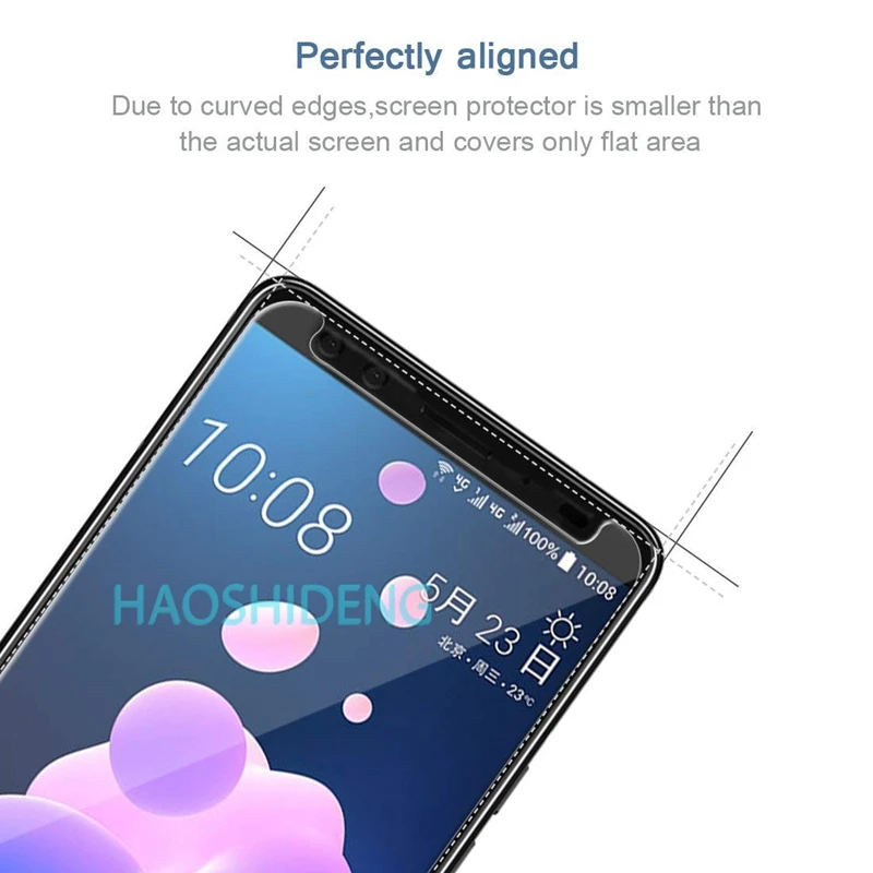 2 шт./лот полный экран из закаленного стекла для htc U12 плюс Стекло Экран протектор
