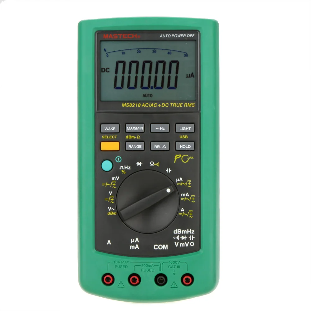 Цифровой Мультиметр MASTECH MS8218 50000 отсчетов многофункциональный True RMS ПК USB/RS 232C DMM 5