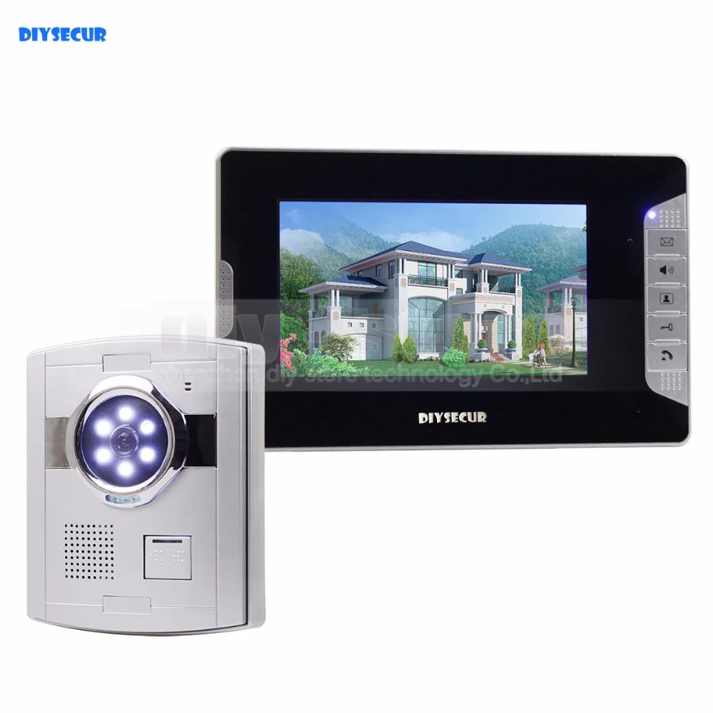 Домашняя система безопасности DIYSECUR видеодомофон 1 камера 700TVL монитор 1x7&quot |