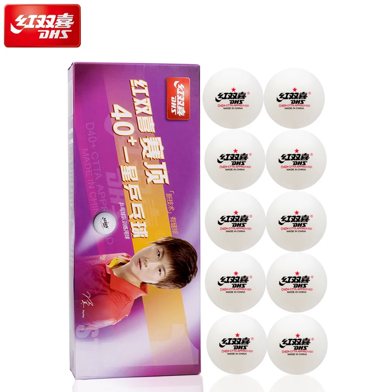 

10 Balls/Box Newest DHS 3-Star 1-star D40+ Table Tennis Balls New Material Plastic Poly Ping Pong Balls