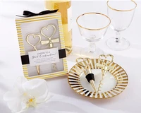 wedding favor gift and giveaways for man guest cheers to a great combination gold wine set party favors 100setslot