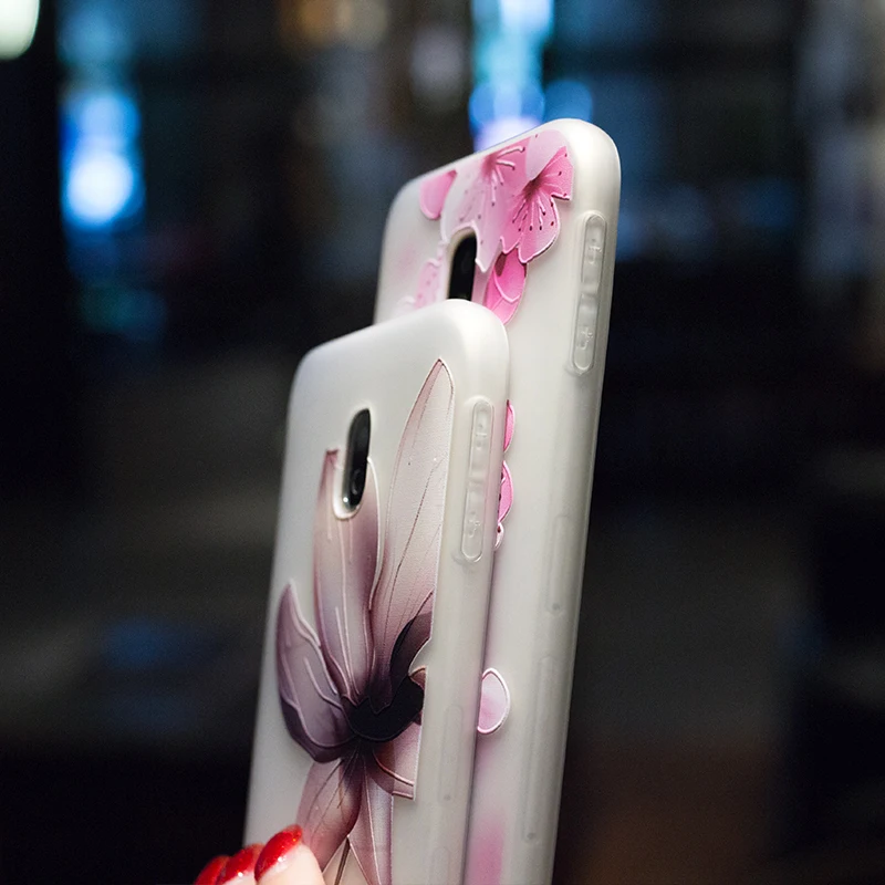 Case For Samsung J5 J7 2017 2016 A3 A5 A7 S7 S8 Edge 3D Relief TPU Flowers Animal Phone Back Cover Galaxy |
