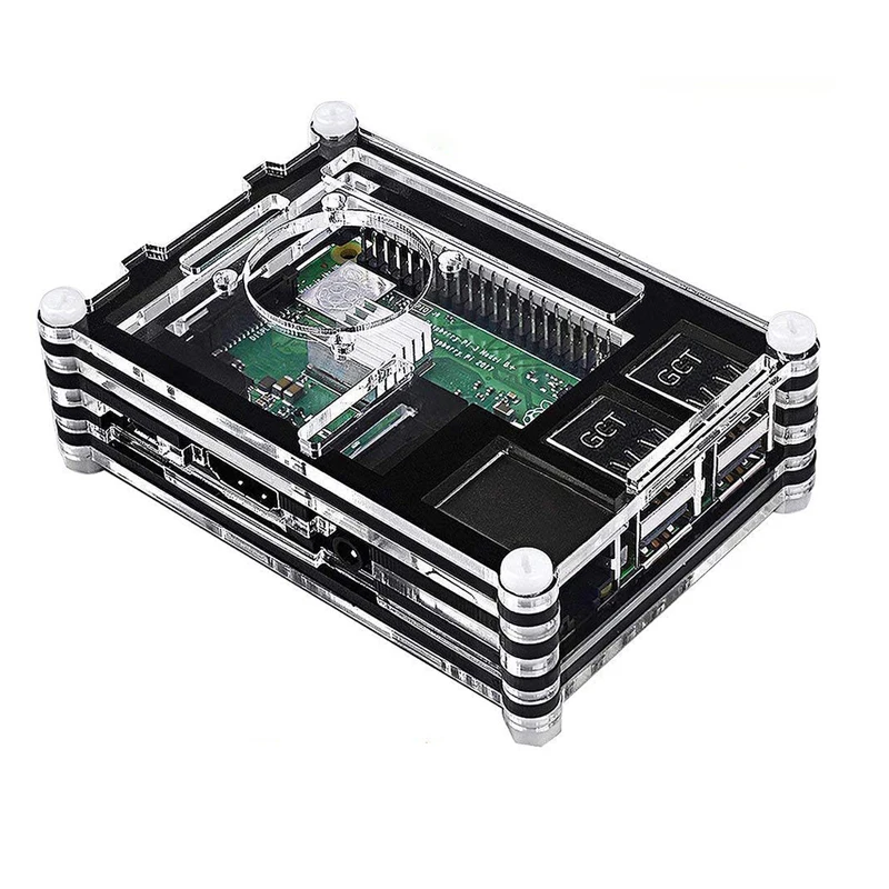 Raspberry Pi 3 Чехол 9 слоев черный синий красный акриловый ящик для Чехол|Аксессуары