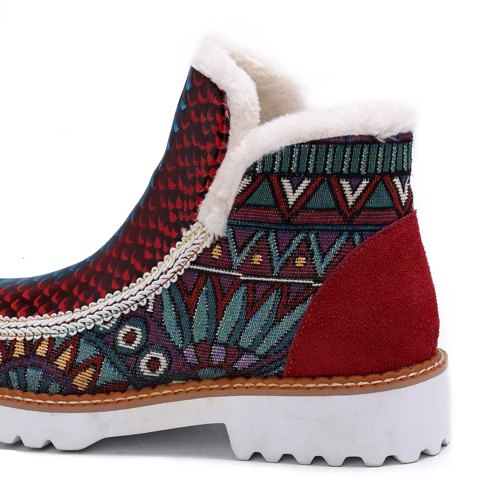Женские ботильоны из натуральной кожи Johnature Fleeces для женщин на осень и зиму 2019 |