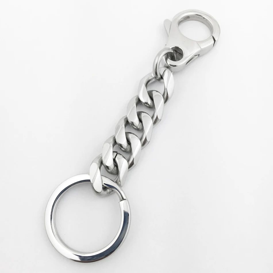 Мужской брелок LINSION из нержавеющей стали 316 в стиле рок панк 5N010KC|ring keychain|key ringkey