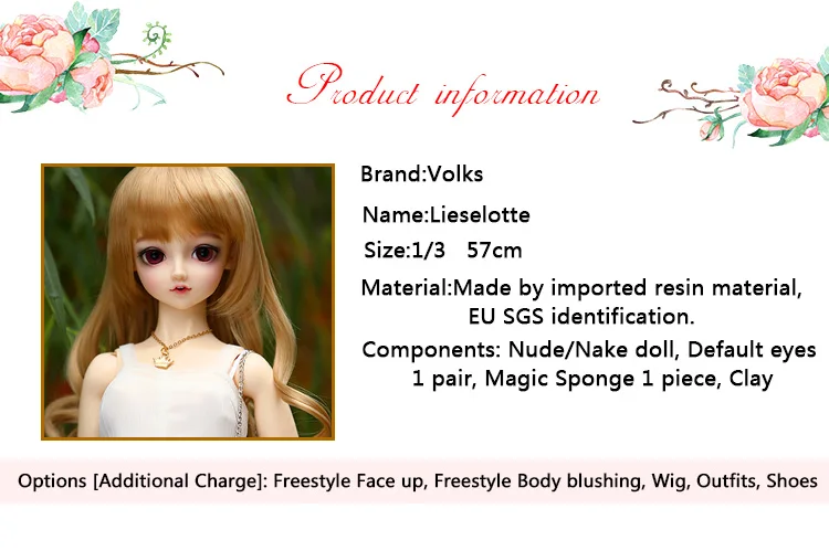 Volks Lieselotte 1/3 BJD кукла MSD высокое качество игрушки магазин смолы шарнир Кукла полный набор включая одежду парики глаза