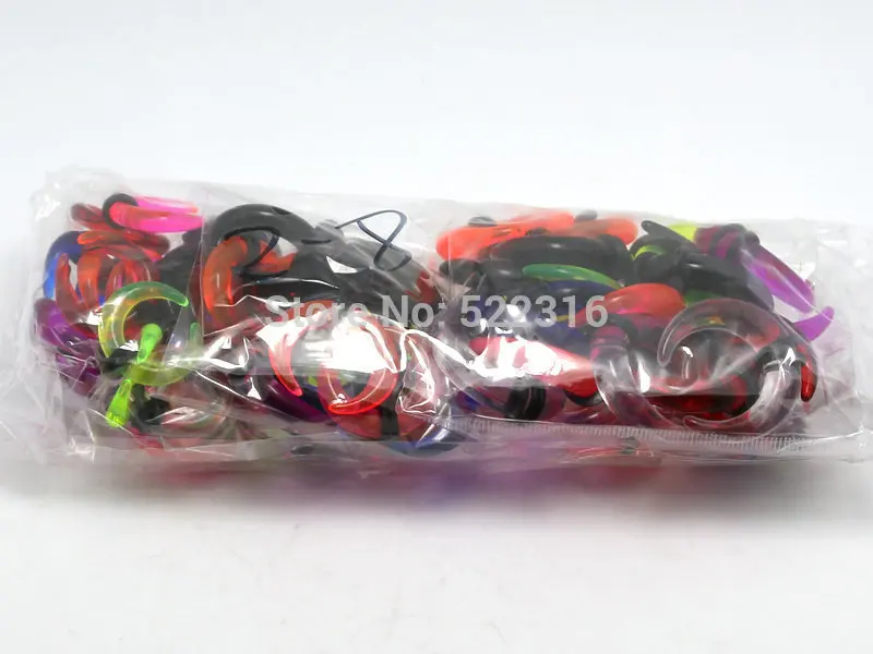 Jewel 120 шт. прозрачный цвет акриловой рога буйвола Пинчер ухо сужается Плагин