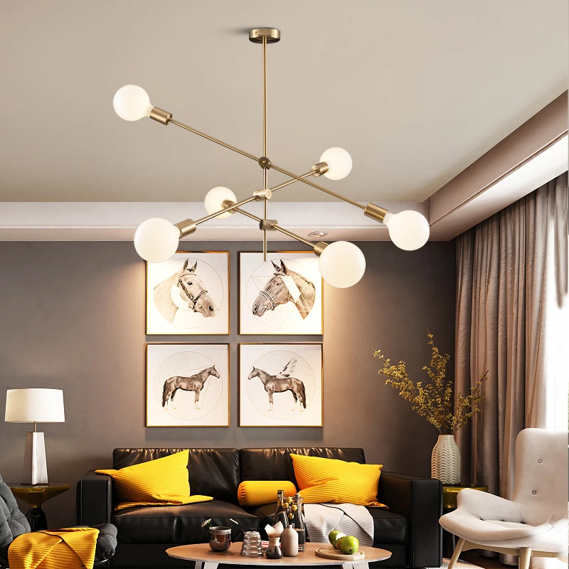 Modern Led Chandelier Lighting For Living Room kitchen bedroom 220v 110v Nordic modern simplicity Rotatable Chandeliers fixtures | Лампы и