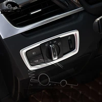 abs chrome headlamp switch buttons cover for housing interior fitting decorative panel molding car sticker style for bmw x1