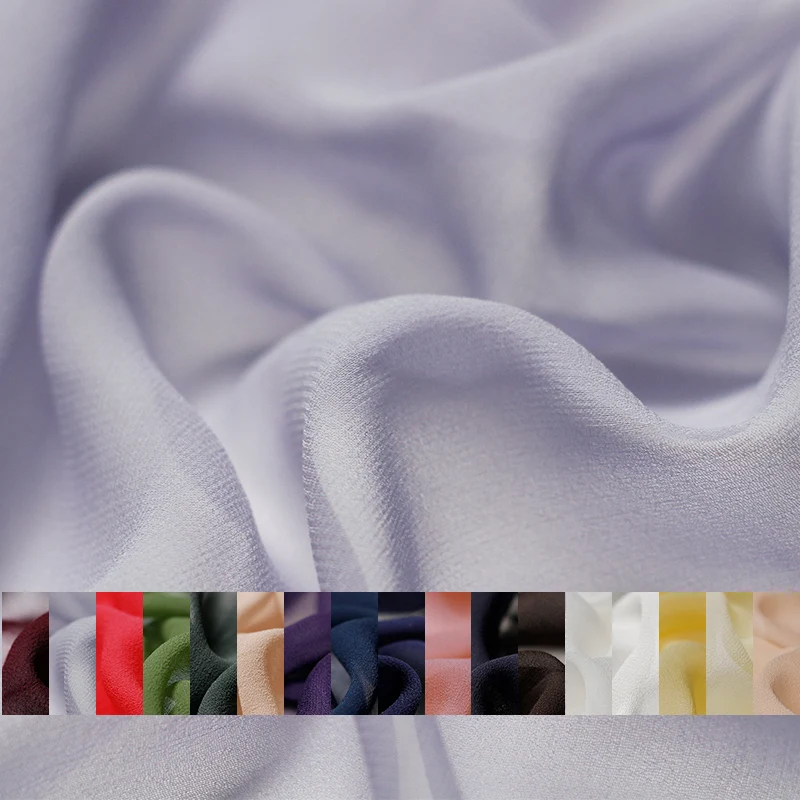 Pearlsilk чистый цвет эластичный шелк Жоржет тонкий мягкий подкладка для платья