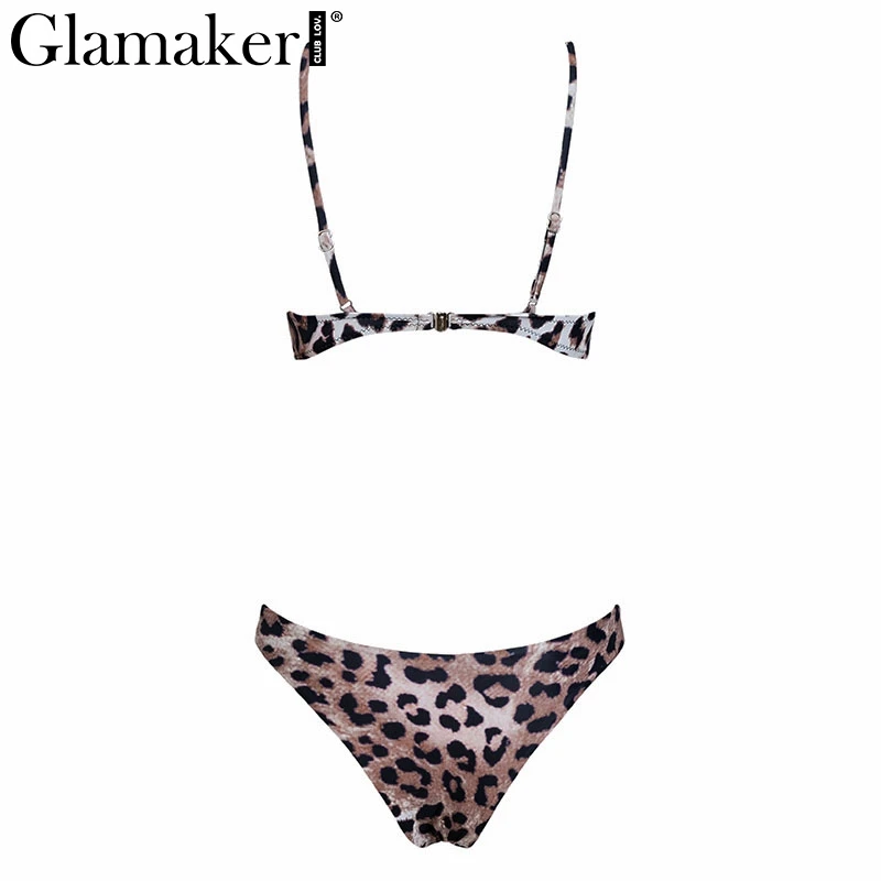 Glamaker, Леопардовый, сексуальный, на завязках, пуш-ап, боди для женщин, два предмета, костюмы, короткий, комбинезон, женский, летний, пляжный, боди, Комбинезоны