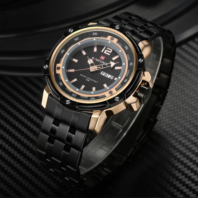 Мужские часы NAVIFORCE брендовые модные повседневные военные армейские нержавеющая