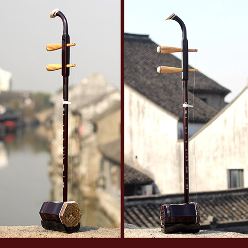 Китайские традиционные музыкальные инструменты ручной работы Suzhou Erhu красные