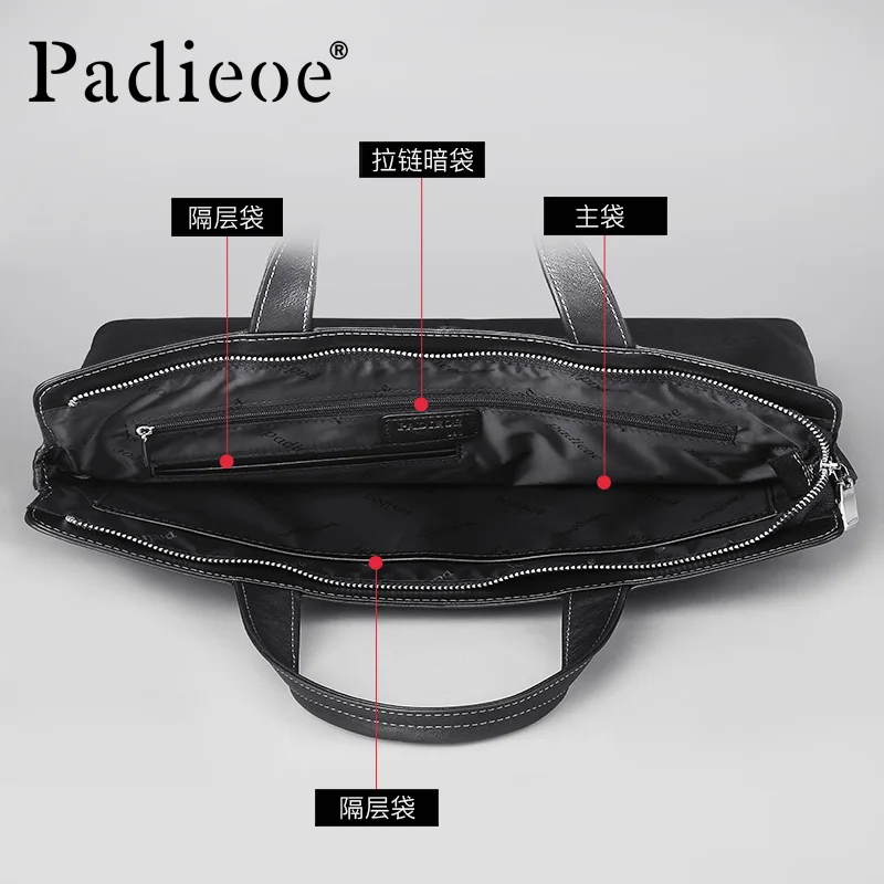 Padieoe, мужская сумка, портфель, кожаная сумка для компьютера, сумка-мессенджер, сумочка, кошельки, работа из натуральной кожи