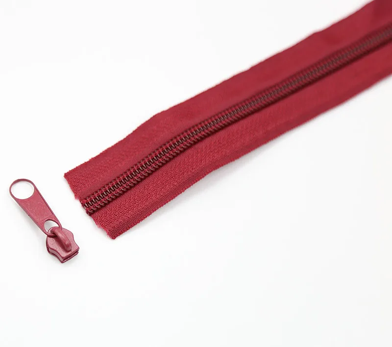 Wine red 3 метра#3 нейлоновые катушки молнии с цветными подобранными ползунками для самостоятельного пошива одежды аксессуары 24 цвета вариант - Цвет: Wine red