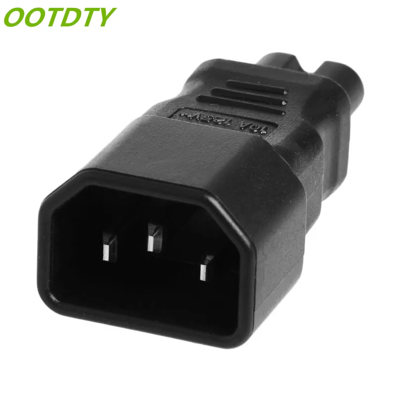 OOTDTY IEC 320 чайник 3-контактный C14 мужчина к C7 женский Мощность конвертер адаптер штекер-гнездо