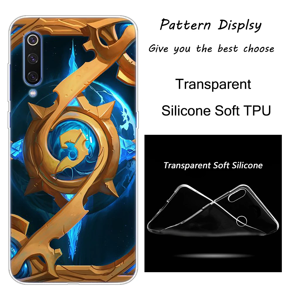 001 Hearthstone герои of Warcraft чехол для Xiaomi Pocophone F1 9T 9 9SE 8 A2 Lite A1 A2 Mix3 Redmi K20 7A Note 4 4X5 6 7 Pro S2 - Цвет: 001
