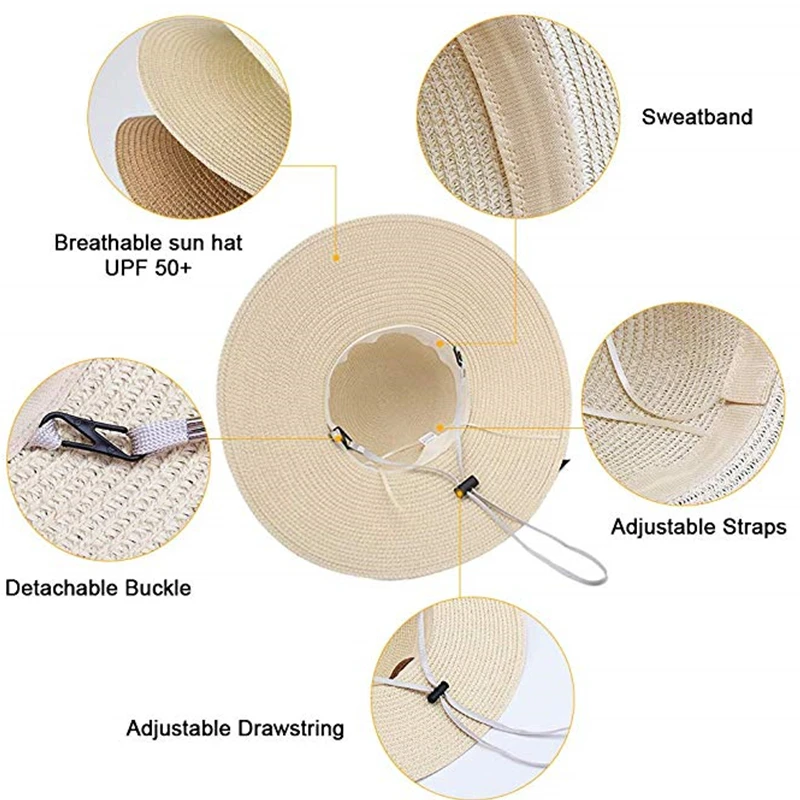 FURTALK Летние Соломенные Шляпы для Женщин Мода Дизайн Женщины Beach Sun Hat с Складной