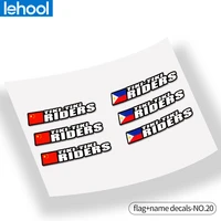 road mtb bicycle flag name stickers mtb frame logo personal name decals custom rider id sticker bicycle style 20