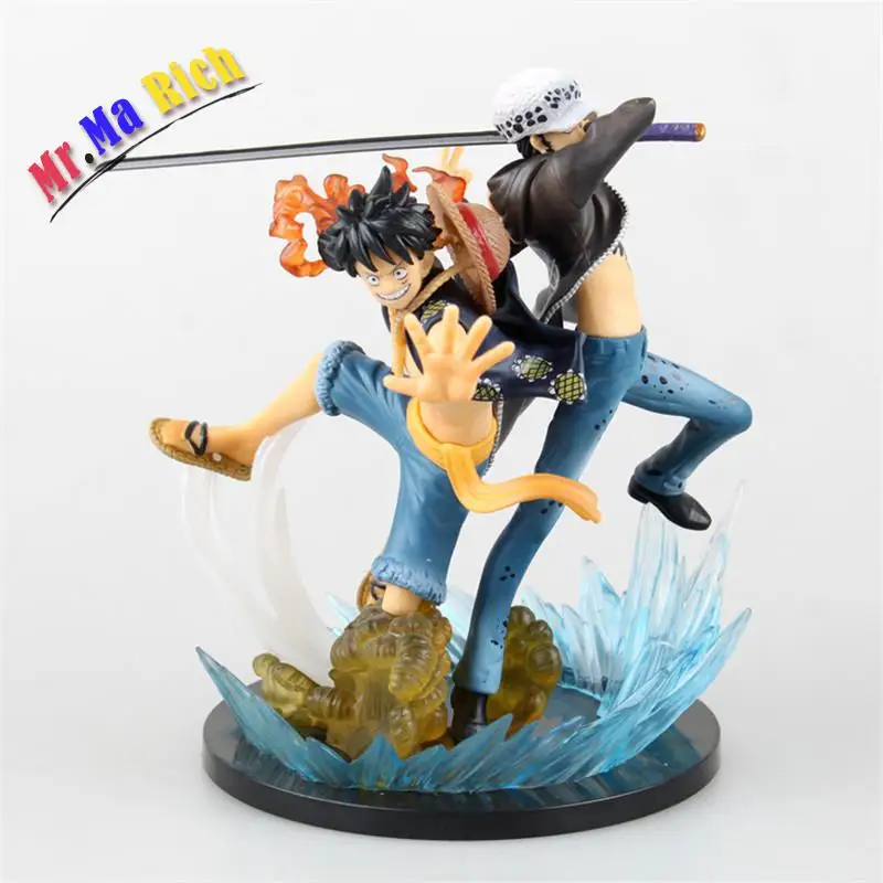 Аниме One Piece Luffy Vs Trafalgar Law 5 я годовщина ПВХ Фигурки игрушки 16 см|figuras anime|action figurepvc