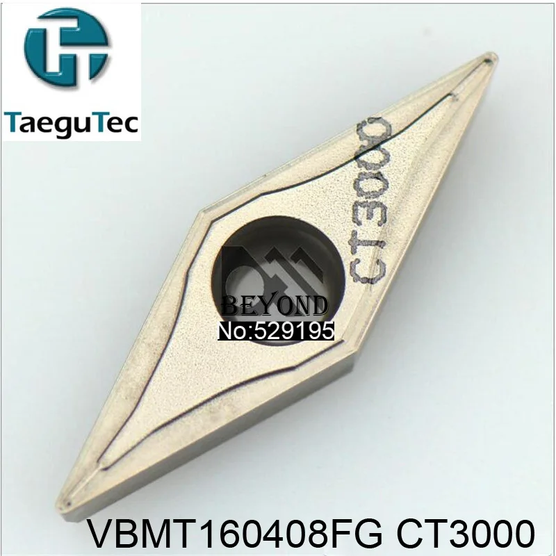 TaeguTec VBMT160408-FG CT3000 VBMT160404-FG CT3000 токарный станок VBMT 160408 160404 карбидная вставка для токарного станка инструменты, токарный инструмент фрезерный станок с ЧПУ