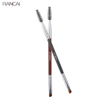 rancai duo eyebrow brush angled eyebrow comb professional beauty makeup brushes for lash eye brow brush blending make up tools