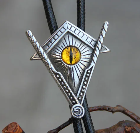 Original designer bolotie stainless steel resin eye bolo tie for men personality neck tie fashion accessory - Цвет: grey