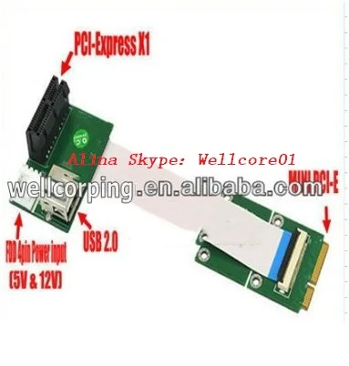 

2017 hot selling PCI Express 1X and USB to Mini Pci-e Adapter