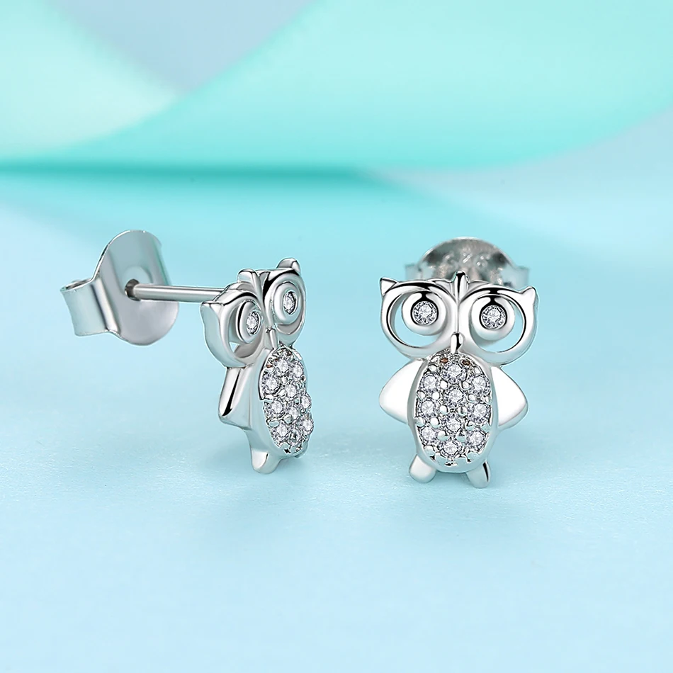 Женские серьги гвоздики FOREWE из стерлингового серебра 925 пробы с кубическим