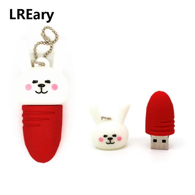 Usb флеш накопитель с милой пандой/кошкой/львом/тигром/слоном/лисой 64 ГБ 32 Флешка 16