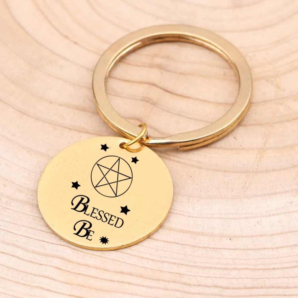 Модное ювелирное изделие супернатуральный брелок с пентаграммой гравированный