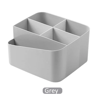 Grey Небольшая коробка для хранения, пластиковый контейнер для хранения косметики, органайзер для косметики, регулируемый держатель для украшений из бисера, губной помады, для домашнего хранения - Цвет: Grey
