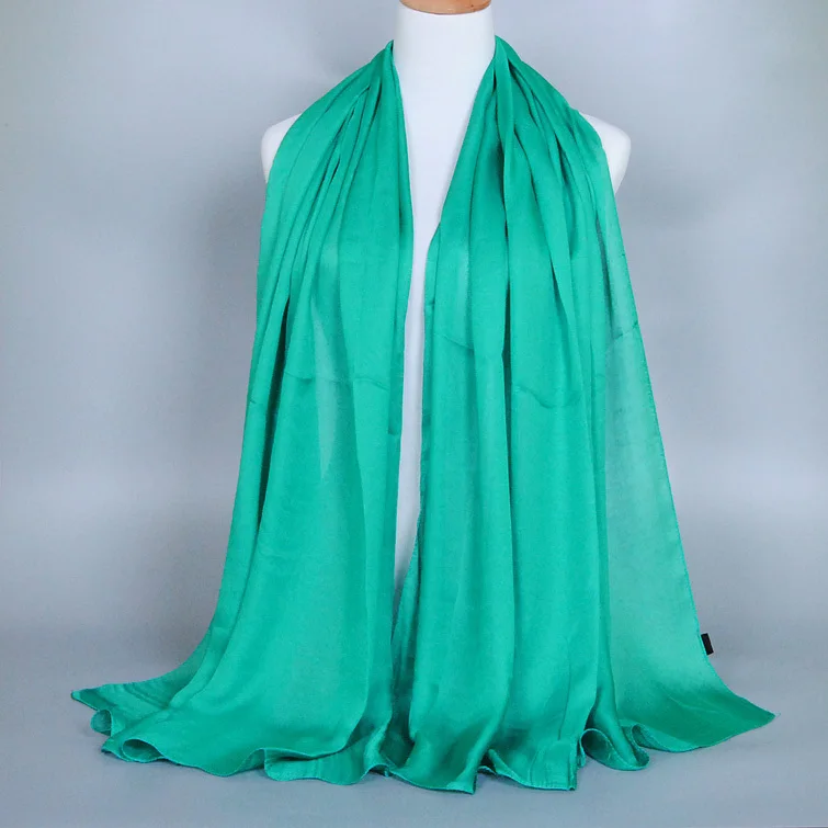 2015 NEW COLOR satin silk printe solid color shawls nice long plain polyester popular head muslim scarves/scarf 10pcs/lot | Аксессуары