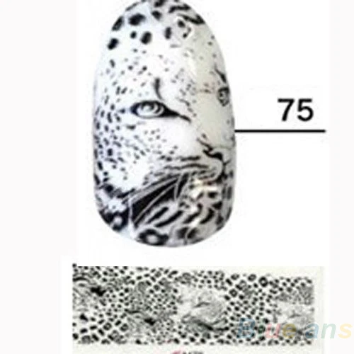 5 Types/set Wild Style Water transfer Nail Full Decal Art Decoration Sticker Tips 1NHU 7GQR | Красота и здоровье