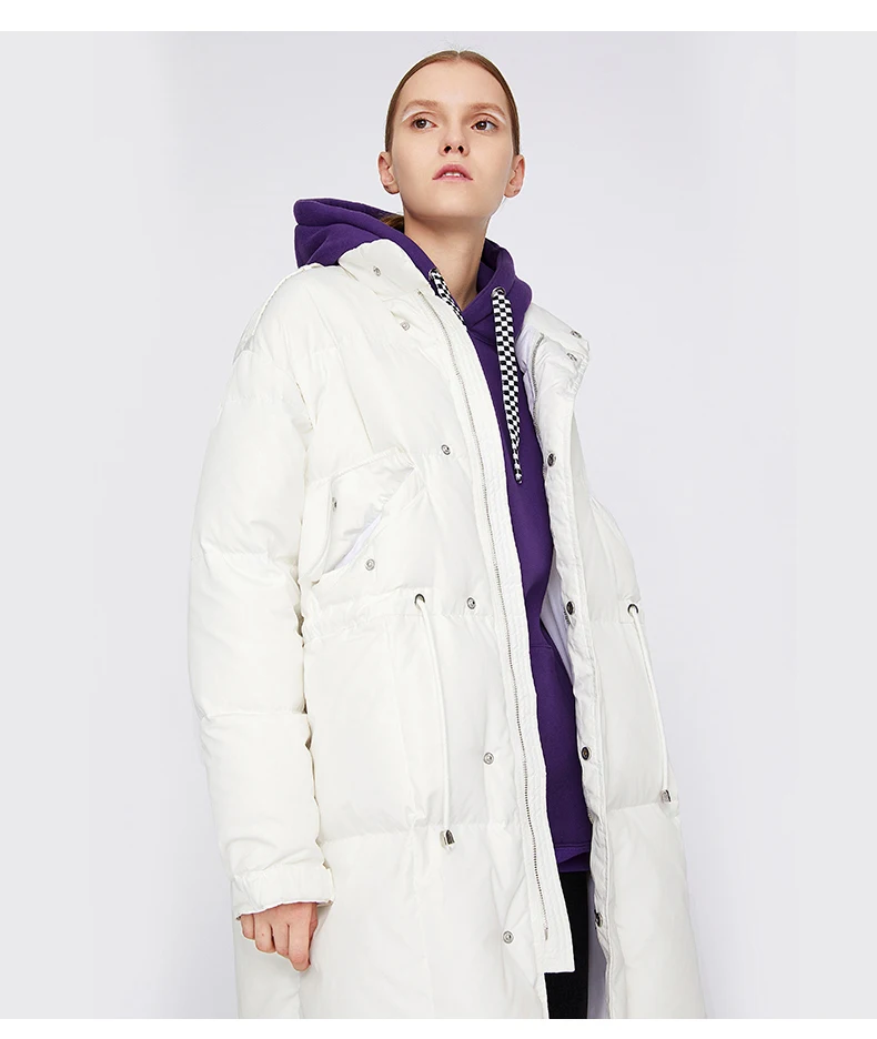 Toyouth Women Duck Down Winter Coat Warm Puffer Coat Ladies Down Filled Coat Thickening Mujer Snow Casual Outerwear