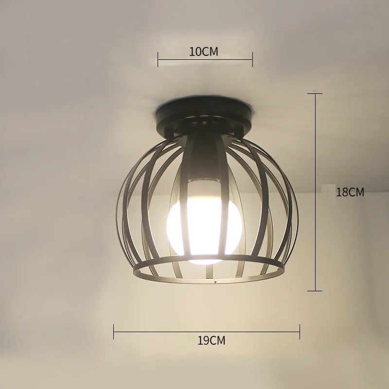 Потолочные светильники Минималистичная старинная лампа для потолка стекло E27