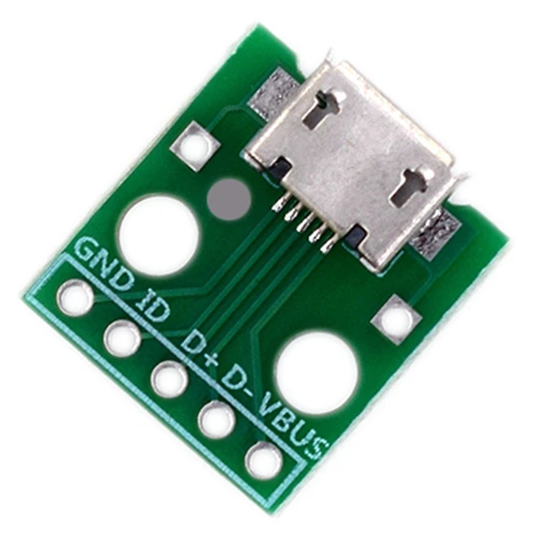 10 шт. Micro Usb для Dip адаптера 5Pin Разъем конвертер печатной платы типа в|Адаптеры Type-C|