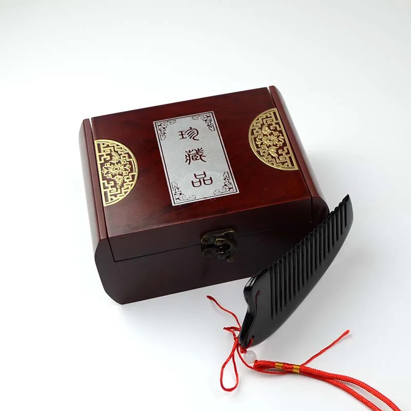 Manufacturers supply wholesale handmade custom horn comb black print logo duckling massage | Красота и здоровье