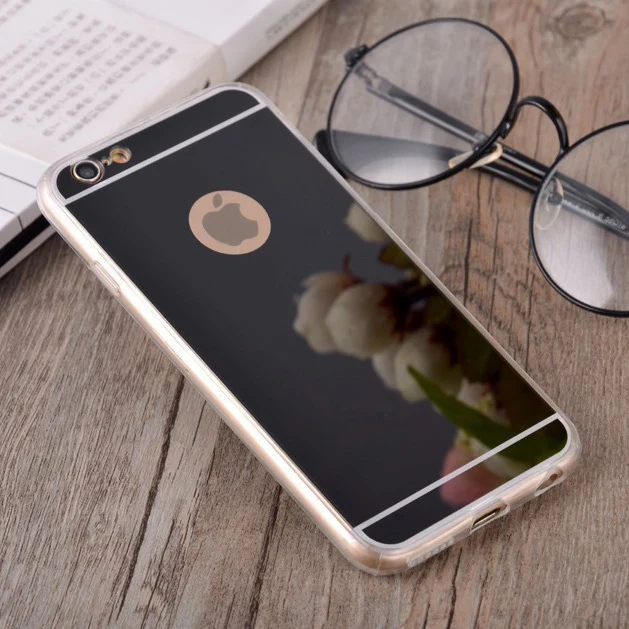 Хит, мягкий ТПУ зеркальный чехол s для Apple iPhone 4, 4S, 5, 5S, 5SE, 6, 6 S, 8 Plus, X, задняя защитная крышка для телефона, чехол для iPhone 7, 7Plus - Цвет: Gray