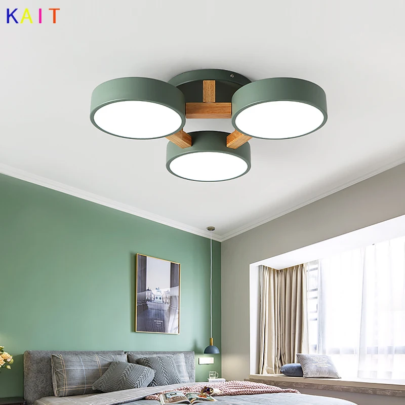 Скандинавские железные деревянные люстры Потолочная поверхность Современная