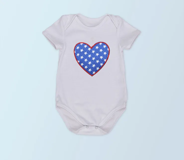 Лидер продаж Одежда для новорожденных боди с принтом в виде сердца маленьких