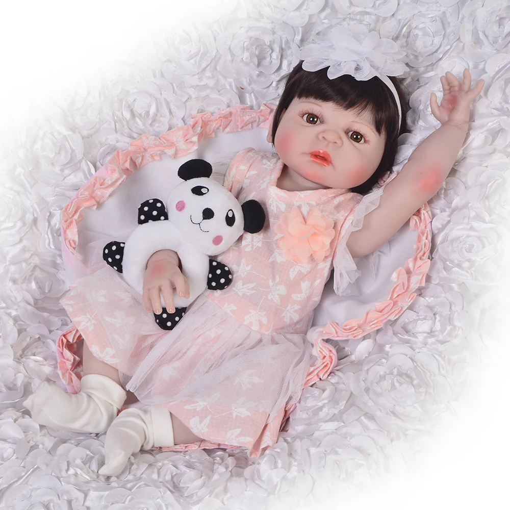 23 'ཱུ см полный Силиконовый реалистичные куклы реборн принцесса Bebe живой кукла