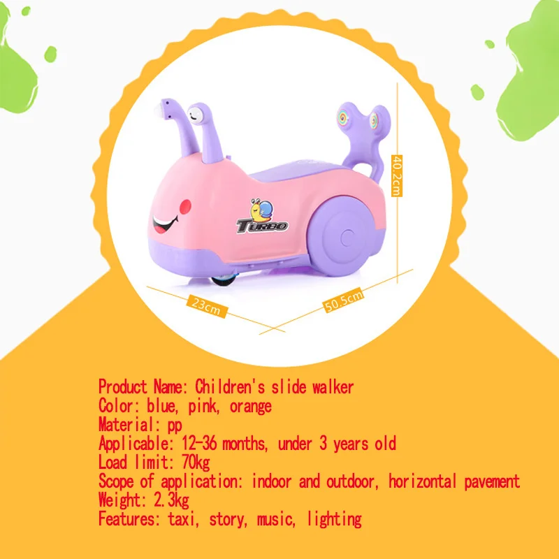 

Children's Scooter New Snail Ride Child yo-yo Baby Step Balance Scooter Toys for Children Girls Ride on Toys Toddler Toys